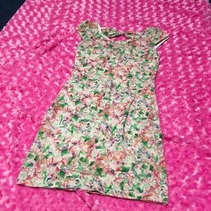 Free people XS mini dress floral short sleeves